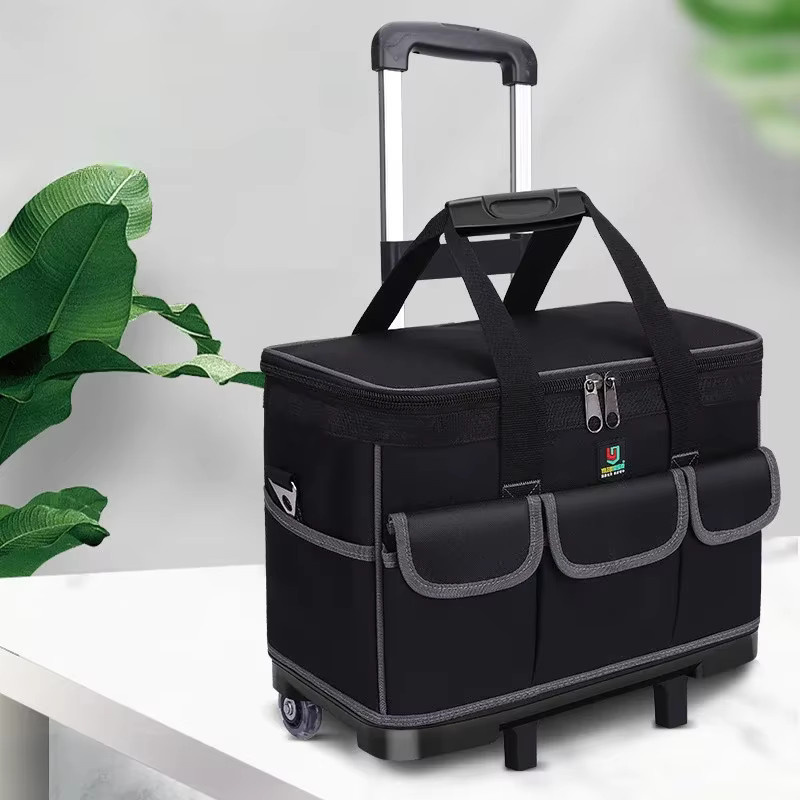 XMSJ Multifunktionales Werkzeug-Kit mit Zugstange und Werkzeugkoffer in Schwarz - Bild 2