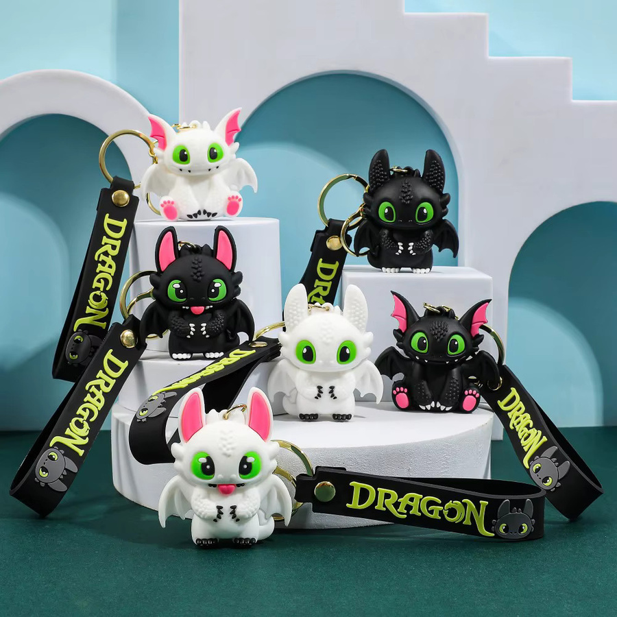 Potdemiel Schlüsselanhänger, Cartoon Anime 3D zahnloser Drache, Unisex - Bild 4