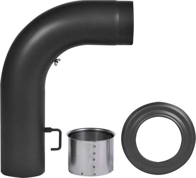 Firefix Rauchrohr-Set aus Stahl, 3-teilig, Schwarz, Durchmesser: 15 cm, Länge: 45 cm - Bild 1
