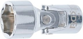 BGS Kardangelenk-Einsatz Sechskant 2458 in Silber, Antrieb Innenvierkant 10 mm (3/8 Zoll), SW 18 mm - Bild 1