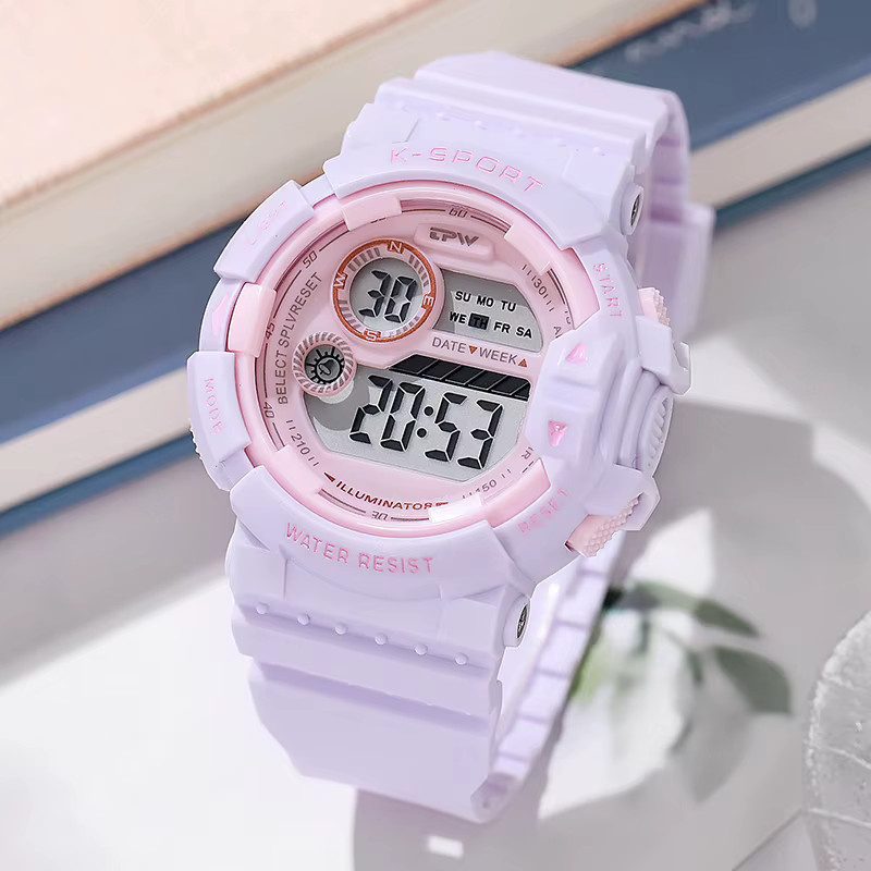 TPW Digitaluhr, Kunststoff, Silikon, Black Blue, Kinder - Bild 1
