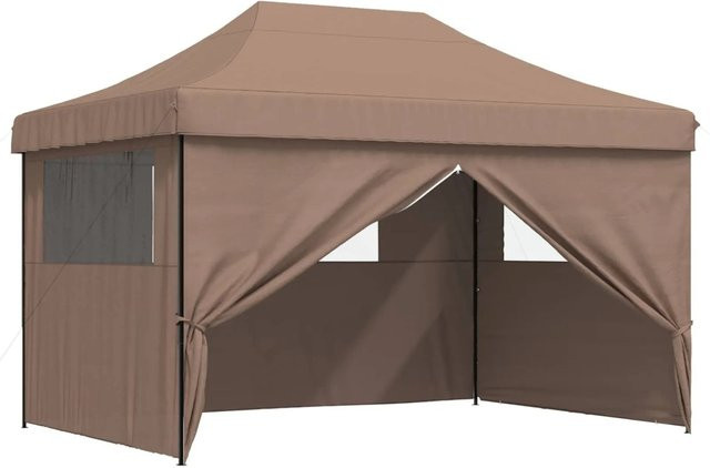 vidaXL Party-Zelt aus Oxford-Stoff und Stahl in Braun, B/T/H: 279 x 410 x 315 cm - Bild 1