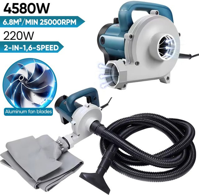 Lpnove 2-in-1 Werkstatt-Vakuumgebläse in Blau mit 220W Leistung und 6-Stufen-Einstellung als hocheffizienter elektrischer Staubsauger und Luftgebläse, B/T/H: 26,0 x 22,0 x 20,0 cm - Bild 1