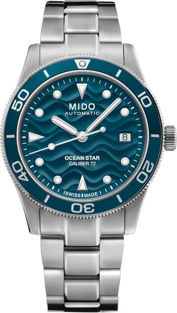 Mido Herrenuhr Ocean Star, Automatik, Edelstahl, 39 mm, Blau, 20 ATM - Bild 1