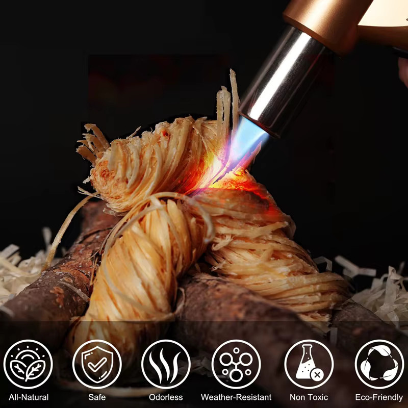 Natürliche Kiefernholz Feuerstarter Sticks in Braun für Lagerfeuer, Grill und Kamin - Bild 2
