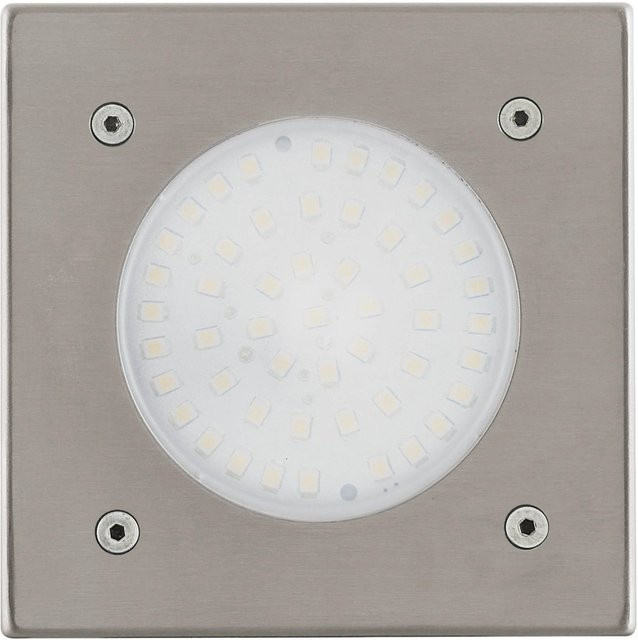 Eglo LED-Solar Bodeneinbauleuchte aus Edelstahl in Silber, B/T/H: 11,5 x 11,5 x 13 cm - Bild 1