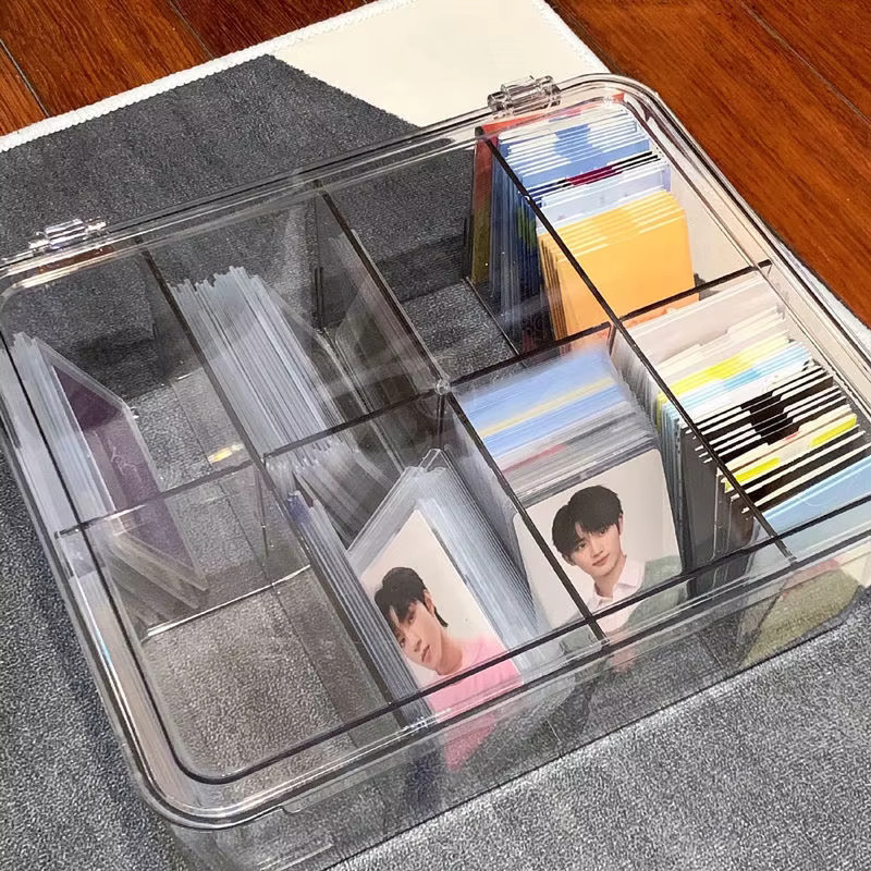 Fach Flip Box aus Acryl transparent als Organizer für Blind Box Karten, Kpop Fotokarten und S-Boxen - Bild 6