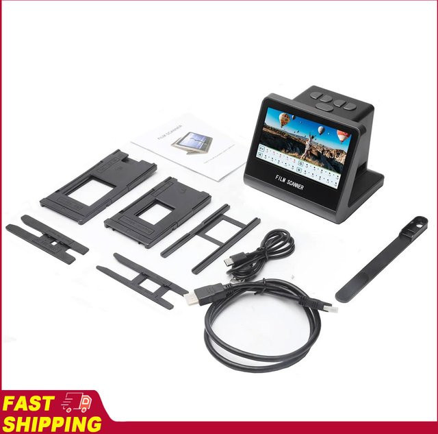 KKMOON Digitaler Filmscanner mit 22MP Auflösung, 5-Zoll-LCD-Bildschirm und 16GB Speicher, Schwarz, Konvertierung von Negativfolien in JPEG-Fotos - Bild 1
