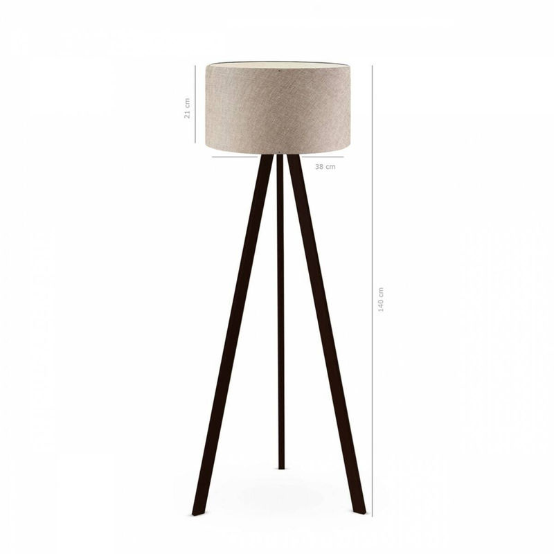 Opviq Stehlampe in Beige aus PVC und MDF im skandinavischen Design, E27, Höhe: 140 cm, Breite: 38 cm, Tiefe: 38 cm - Bild 2