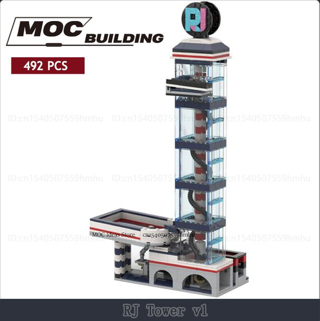 MOCBUILDING GBC Modul Turm V1 Vertikale Schnecken Förderer, Bausteine, Technologie - Bild 1