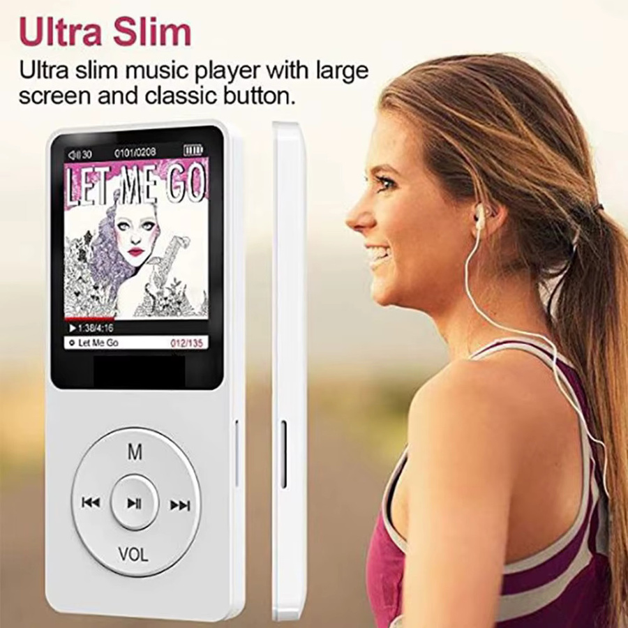 Tragbarer Mini MP3-Player von occkic mit Bluetooth 4.0, HiFi Musik-Walkman, FM-Radio und Sprachrekorder in Schwarz oder Weiß - Bild 4
