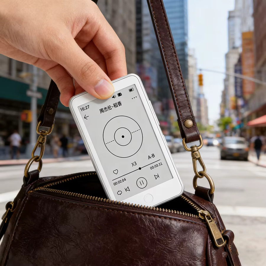 Famue Mini E-Ink E-Reader 3,52 Zoll mit 32GB, tragbarer E-Book-Reader mit MP3-Player, Bluetooth 5.3, Aufnahmefunktion und UKW-Radio - Bild 5
