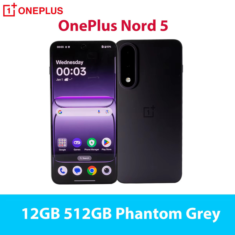 OnePlus Nord 5 Smartphone 5G Grau mit Snapdragon 8s Gen 3, 6,83-Zoll-AMOLED-Display, 5200mAh Akku und 50MP Dual-Kamera - Bild 4