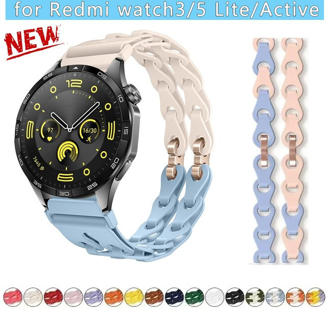OAKCHARM Uhrenarmband Silikon, Redmi Watch 5 Active 5 Lite, 22 mm, 20 mm - Bild 1