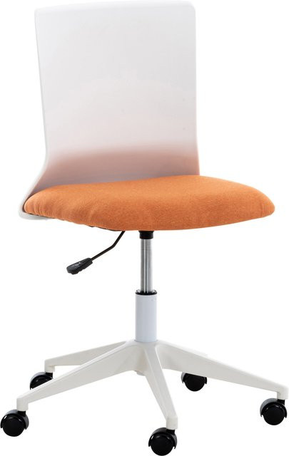 TPFLiving Bürostuhl Apollo Stoff in Orange und Weiß, moderner Schreibtischstuhl mit Rollen für dein Home-Office, B/T/H: 61 x 61 x 120 cm - Bild 1