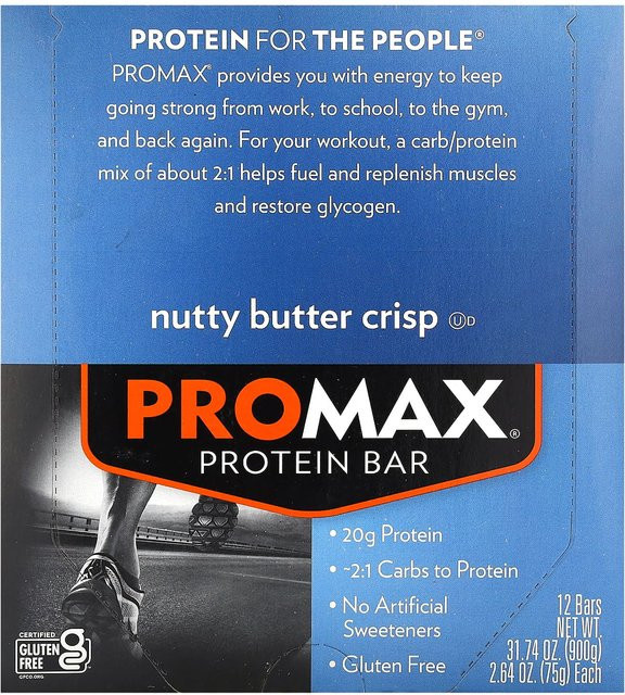 NuGo Nutrition Promax Proteinriegel Nussbutter-Crisps 12 x 75 g - Bild 1