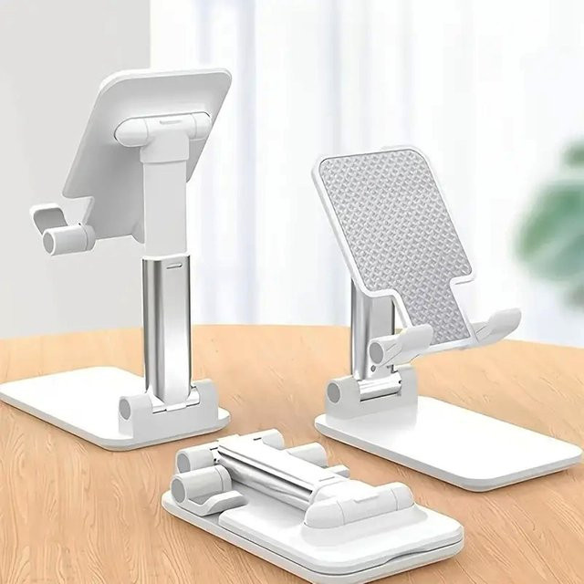 AILEHKUO Universeller Desktop-Telefonhalter und Tablet-Ständer in Weiß, höhenverstellbar für iPhone, iPad und Xiaomi - Bild 1