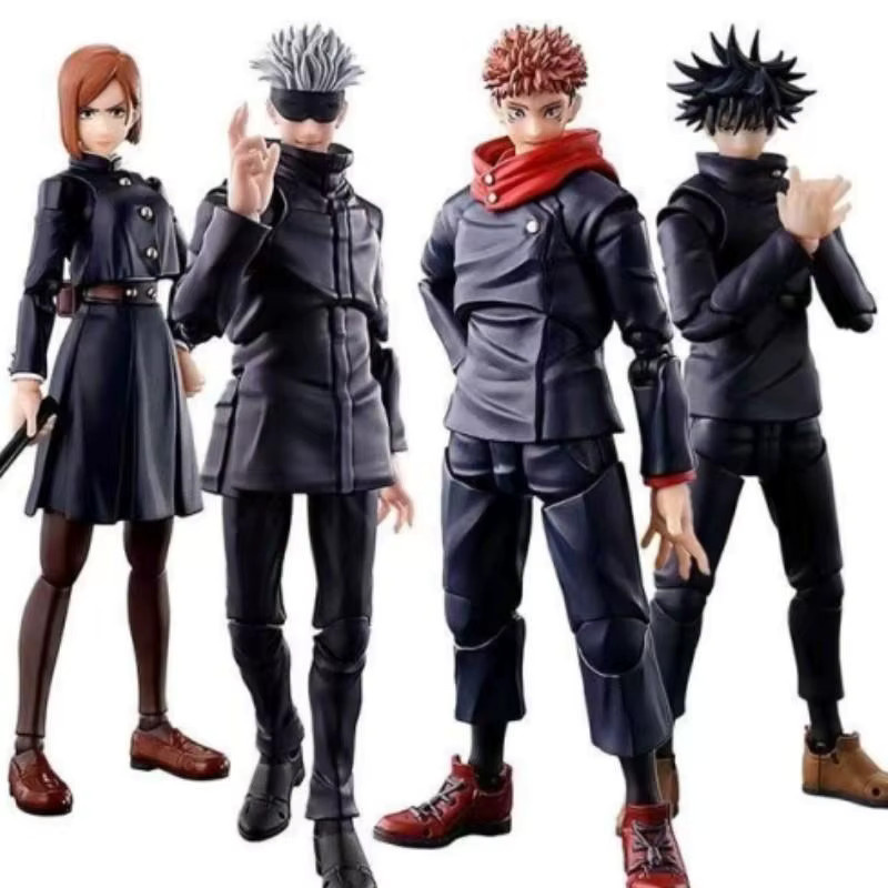 Bandai S.H.Figuarts Jujutsu Kaisen Figuren Set aus der Jujutsu Line mit Satoru Gojo, Yuji Itadori, Megumi Fushiguro und Nobara Kugisaki in Multicolour - Bild 1