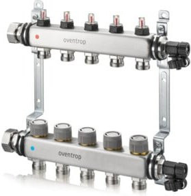 Oventrop Heizkreisverteiler Multidis SFQ mit 8 Kreisen aus Edelstahl in Silber - Bild 1