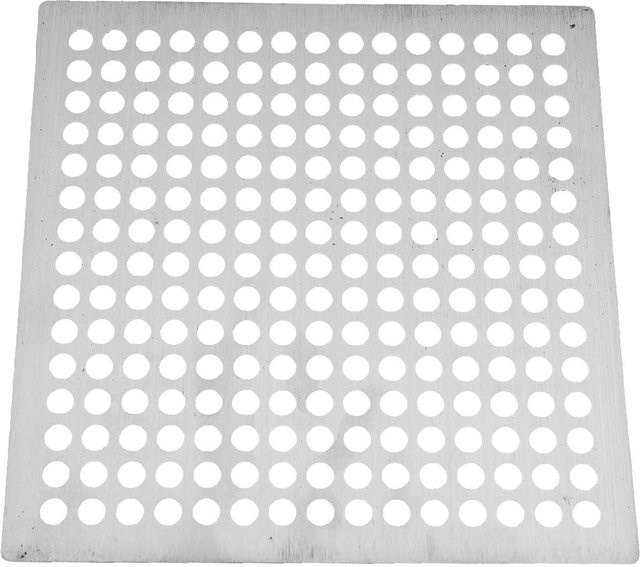 Quadratische Abflussabdeckung aus Edelstahl von Achievement2017 in Silber, Durchmesser: 12,5 cm - Bild 1