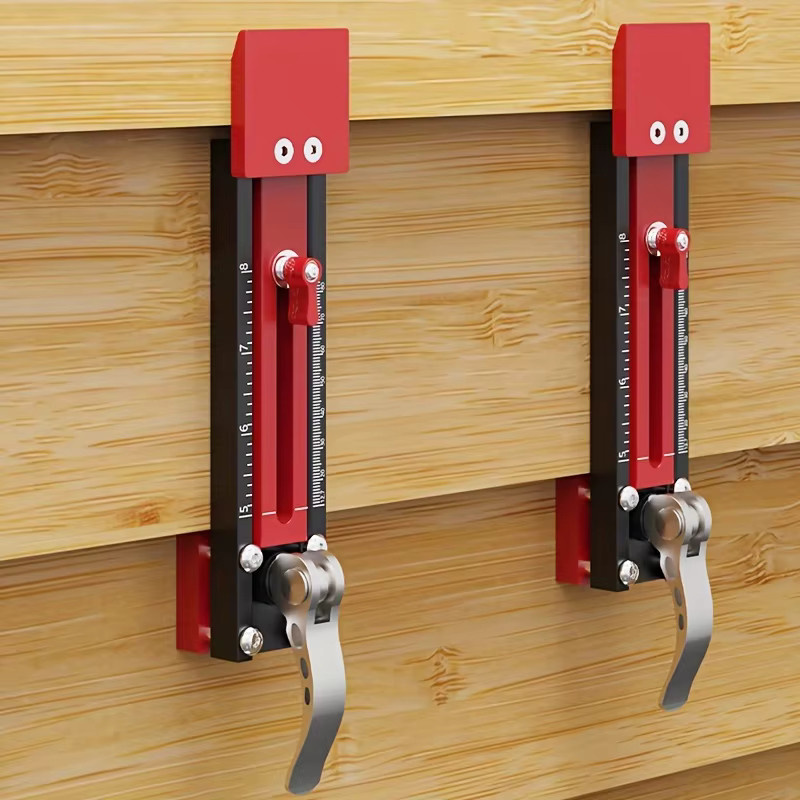 JIGHOLE Montageset für Abstellgleise mit Gecko-Manometer und Überlappungslehre in Rot für 10-15mm Faserzement - Bild 2