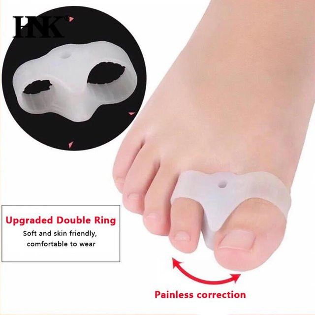 HNKMP Hallux Valgus Protector Silikon Gel Daumen Korrektor, 2 Stück, Nude - Bild 1