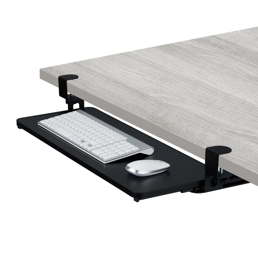 Relaxdays Tastaturablage aus MDF in Schwarz, ausziehbar, B/T/H: 78 x 24 x 11 cm - Bild 2