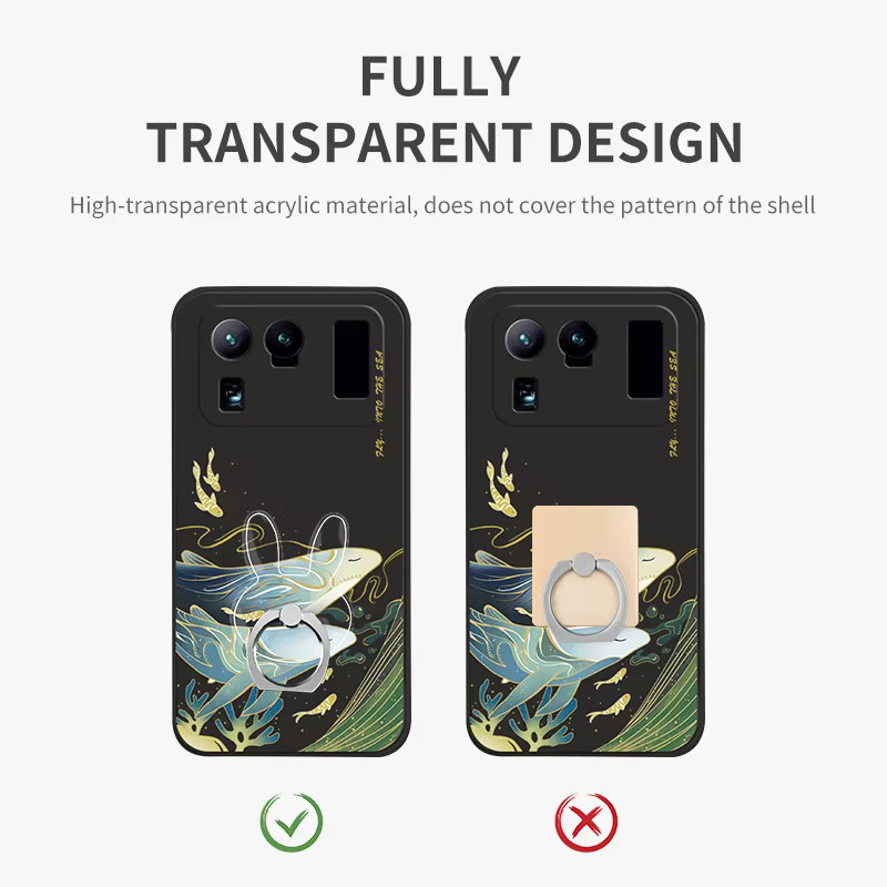 WSSHE Fingerring-Handyhalterung Smartphone-Ständer für iPhone und Samsung in Transparent - Bild 2