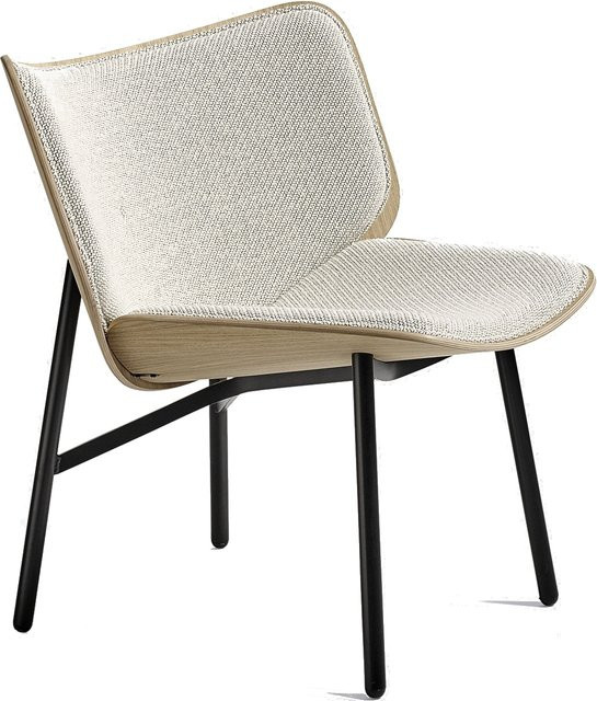 HAY Dapper Sessel in Weiß mit Kvadrat Stoff und Eichenholz-Mix-Frame - Bild 1