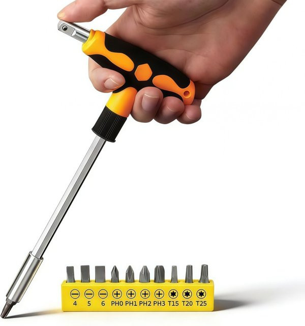 Probon Steckschlüssel Set mit 1/4 Zoll Quick Release Buchse und Hex Einstellbarkeit für Auto Reparaturen - Bild 1