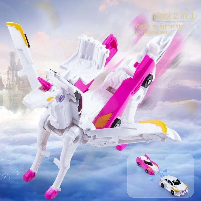 Yiran toy 2-in-1 Verwandlungsauto Einhorn Actionfigur Fahrzeug - Bild 4