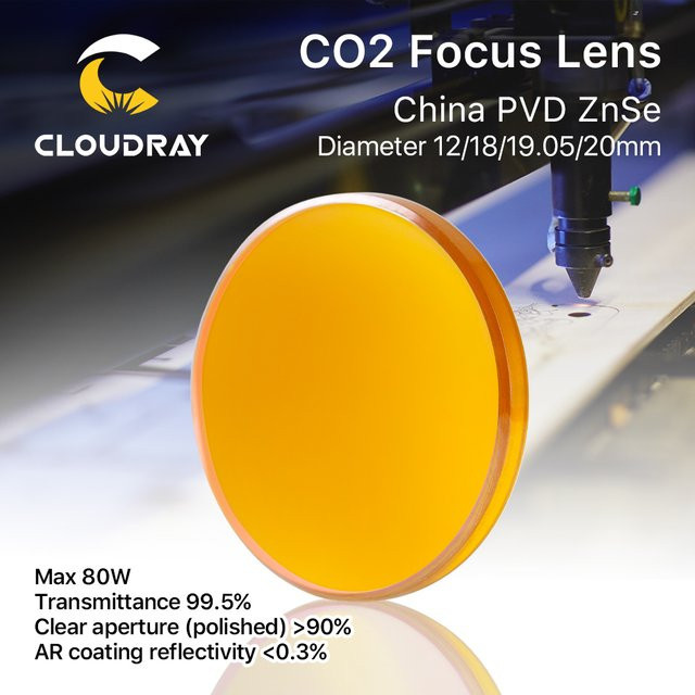Cloudray CO2 ZnSe Fokus Objektiv für Laser Gravur und Schneidemaschinen mit Durchmesser 18 mm bis 127 mm - Bild 1