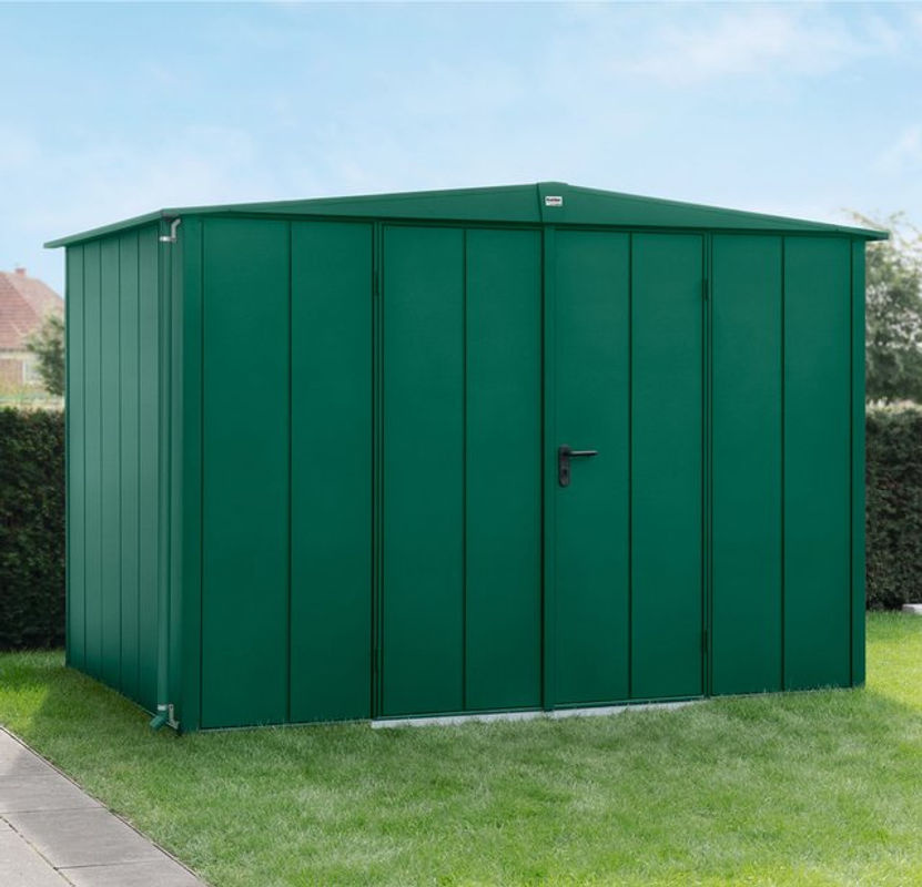 Ecostar Gerätehaus Elegant-S aus Metall in Grün, B/H/T: 302,8 x 219,4 x 238 cm - Bild 3