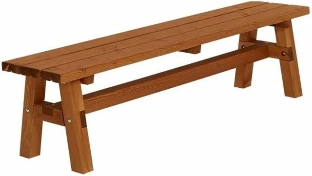 PLUS Country Gartenbank aus Teakholz in Braun, Breite: 177 cm - Bild 1