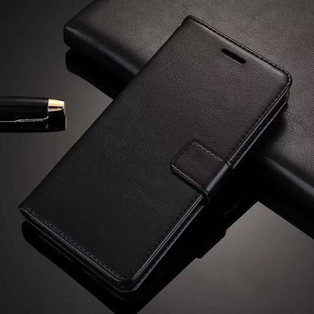 Luxus Flip Lederhülle mit Geldbörsenfunktion für Samsung Galaxy A-Serie und S21 Plus in Schwarz - Bild 1