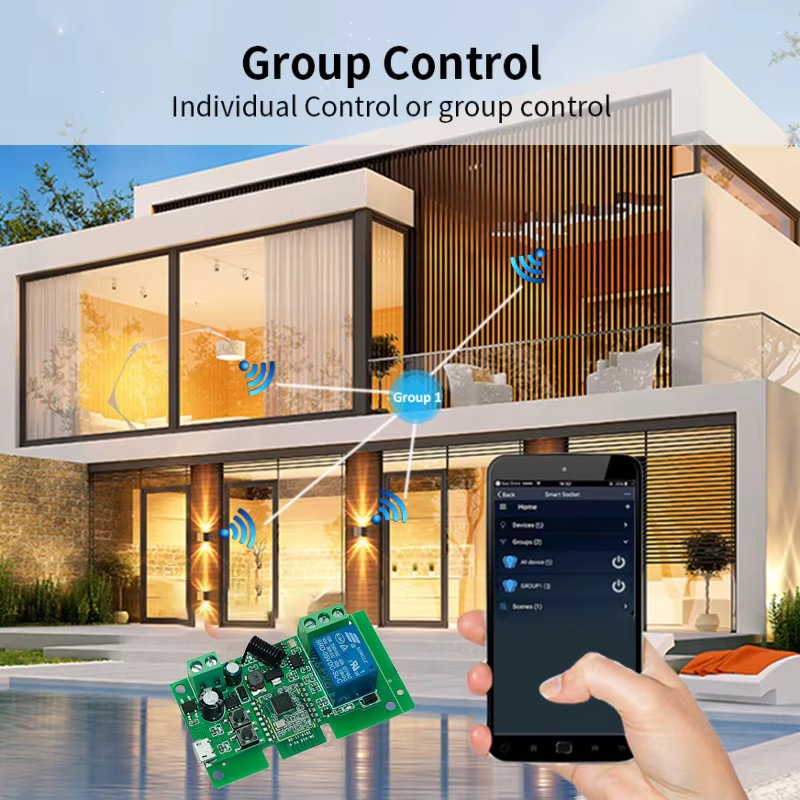 Scimagic-RC Intelligenter Garagentoröffner mit Zigbee Inching Funktion, Selbstverriegelnder Schalter und 433 Fernbedienungsempfänger, Sprachsteuerung kompatibel mit Tuya - Bild 3