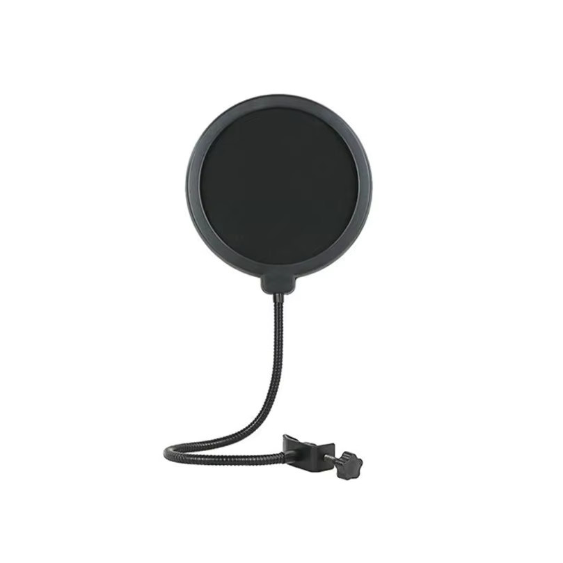 VIKEFON Metall Pop-Filter Schwarz Universal Mikrofon Windschutz für Studio-Aufnahmen mit Kondensatormikrofon - Bild 2