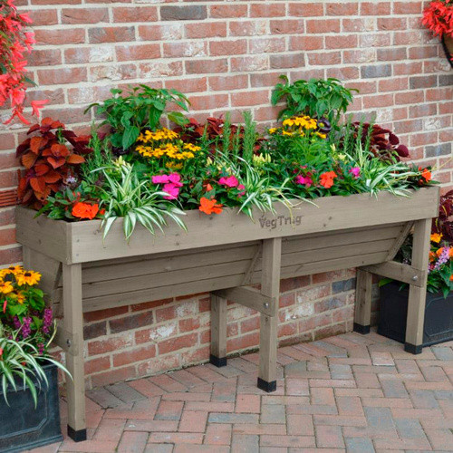 VegTrug Hochbeet Wallhugger aus Zeder in Greywash, Farbe: Grau, B/T/H: 183 x 46 x 80 cm - Bild 3