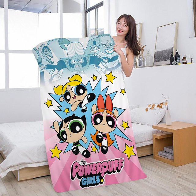 JMG Household Supplies Powerpuff Girls Kinder Handtuch aus Baumwolle, Multicolour, 30 x 30 cm - Bild 1