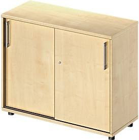 Schäfer Shop Genius Schiebetürenschrank TETRIS WOOD in Ahorn-Dekor mit 2 Türen, Breite: 100 cm, Höhe: 80 cm, Tiefe: 42,1 cm - Bild 1