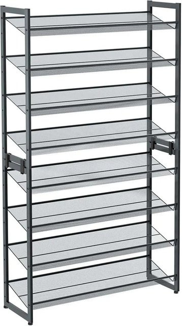 Songmics Schuhregal mit 8 Ebenen in Grau, B/T/H: 92,5 x 30,7 x 163,5 cm - Bild 1