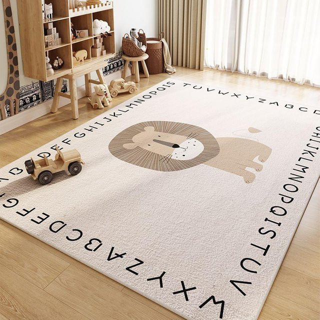 BC-Warm Home Cartoon Teppich für Kinderzimmer und Wohnzimmer, rutschfest und waschbar, Mehrfarbig, B: 600 cm, T: 400 cm - Bild 1