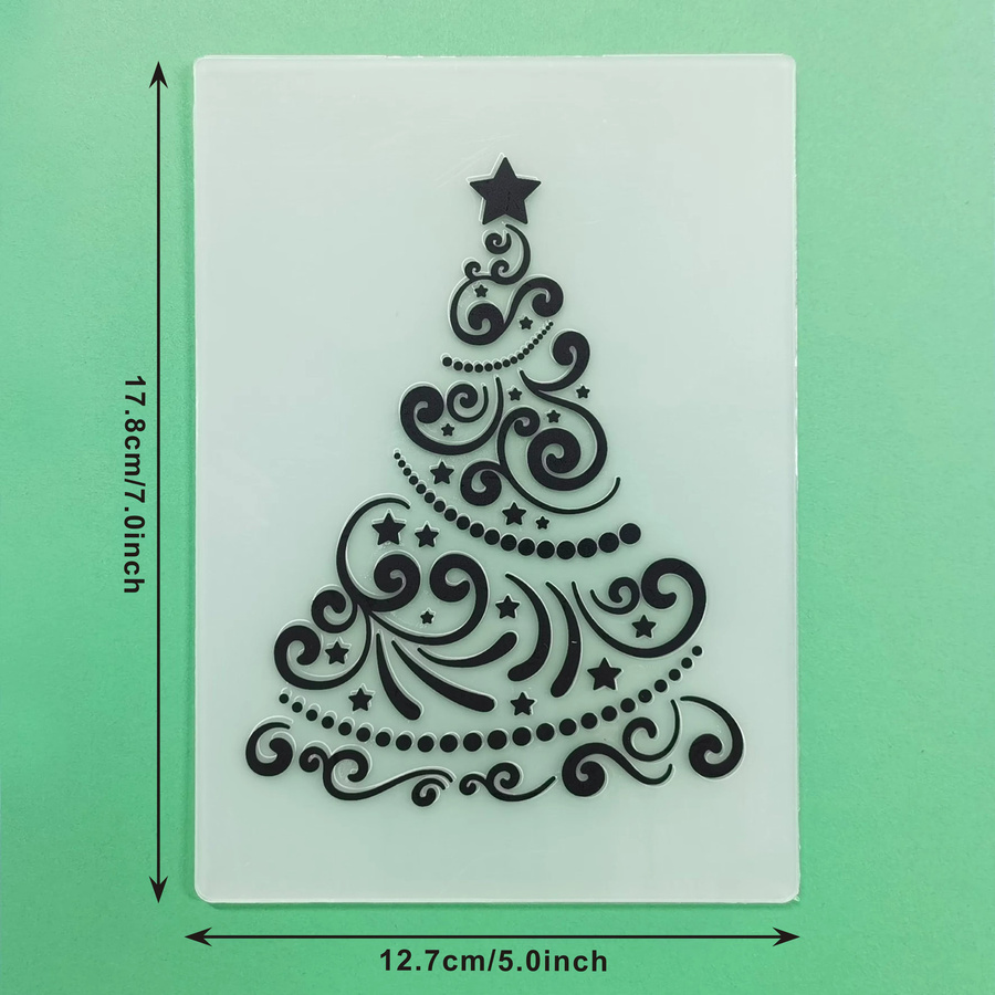 Transparente Kunststoffschablone für Weihnachtssternbaum-Ordner, handgefertigte Schablone für Heimwerkerarbeiten und Collagen, klassisch - Bild 2