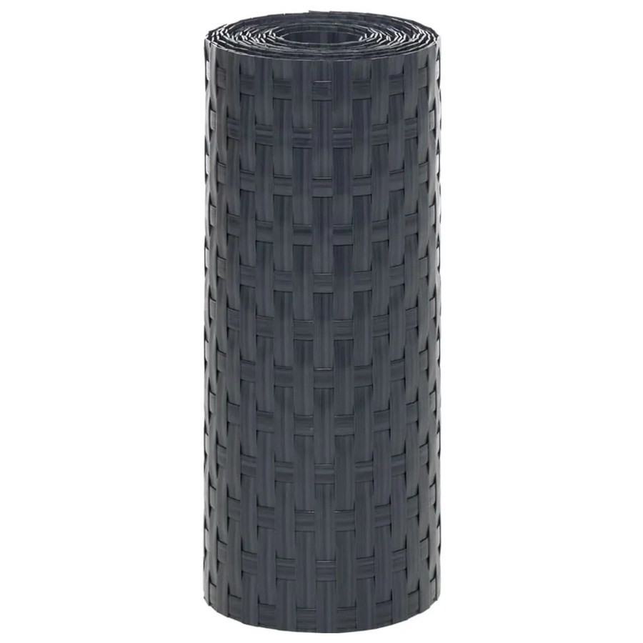 vidaXL Balkon-Sichtschutz aus Poly Rattan, 10 Stück, Anthrazit, Höhe: 255 cm, Breite: 19 cm - Bild 2