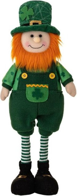 Handgefertigte Irische Gnom-Plüschfigur in Grün für die St. Patrick's Day Dekoration - Bild 1