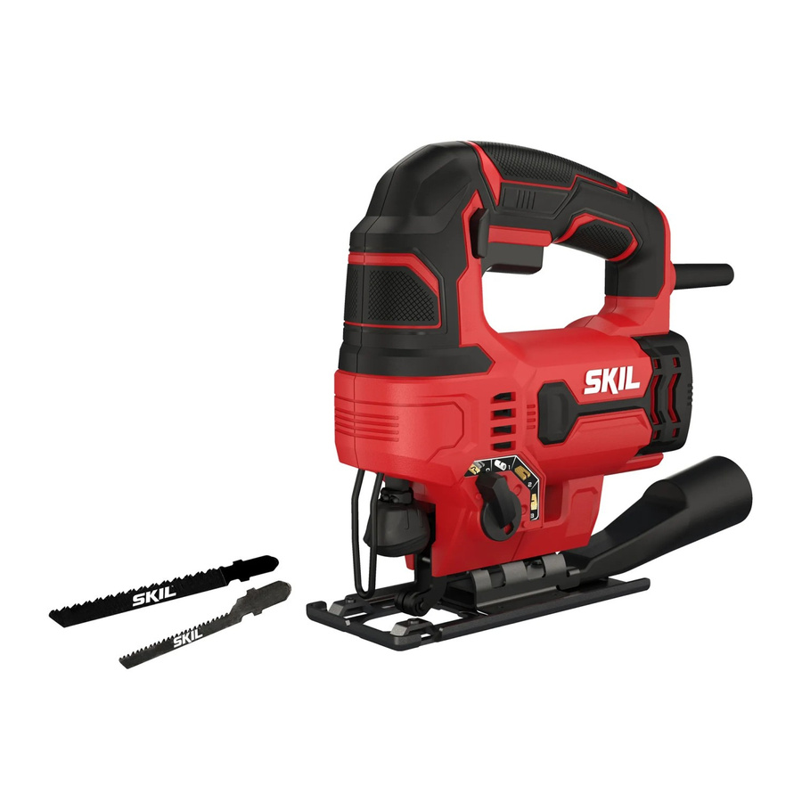Skil Stichsäge 4530AA in Rot mit 550 W Pendelhub und 2 Sägeblättern - Bild 2