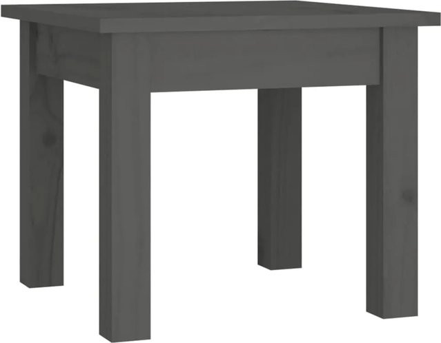 vidaXL Couchtisch aus massivem Kiefernholz in Grau, quadratisch, B/T/H: 35 x 35 x 30 cm - Bild 1