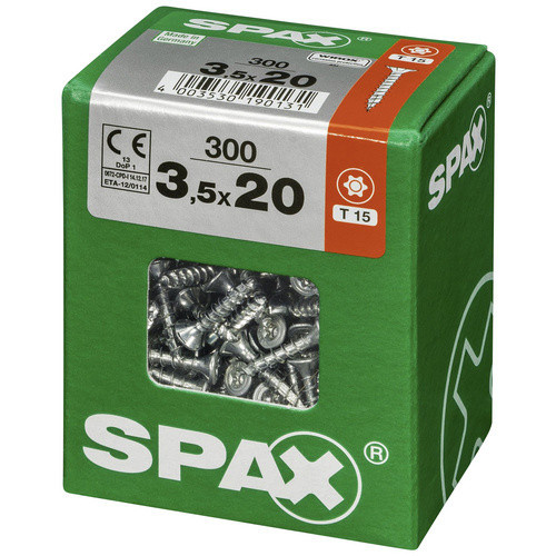 Spax Universalschraube Torx aus Stahl in Silber, 3,5 x 20 mm, 300 Stück - Bild 2
