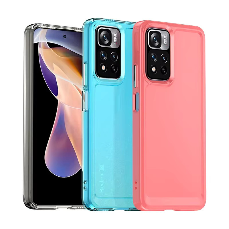 Stoßfeste Silikon Handyhülle mit Süßigkeiten-Design für Xiaomi Poco X4 NFC 5G und Xiaomi 11i Hypercharge, transparent/multicolour - Bild 3