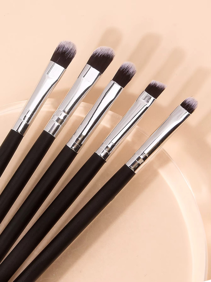 5-teiliges Augen-Make-up-Pinsel-Set mit Lidschatten-, Detail- und Mischpinsel - Bild 4